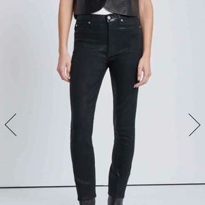 7 For All Man Kind black coated skinny jeans